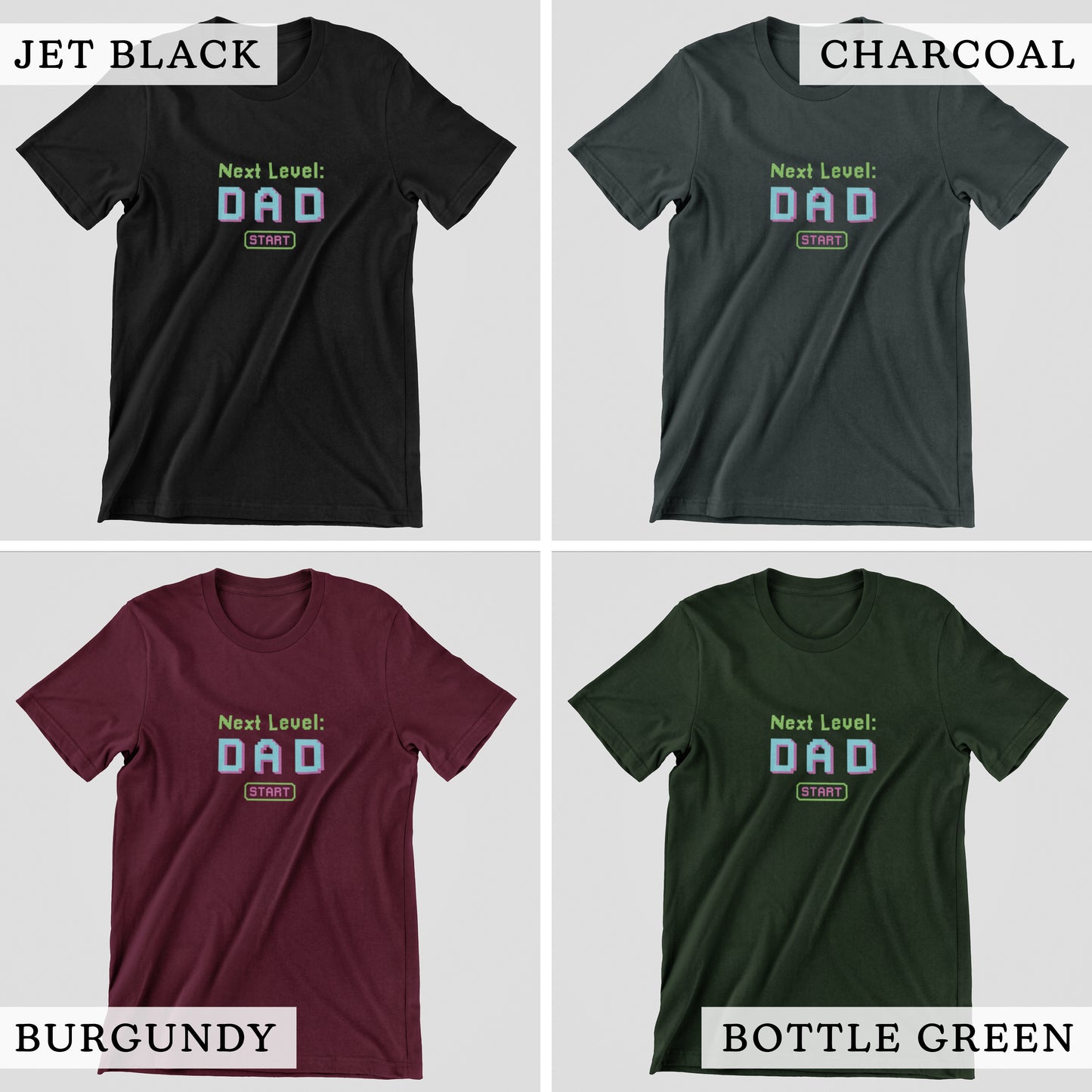 ‘Next Level Dad’ Cotton Tshirt For Gaming Lovers