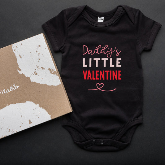 Organic Cotton 'Daddy's Little Valentine' Baby Grow