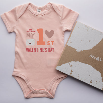 Organic Cotton My First Valentine’s Day Baby Grow