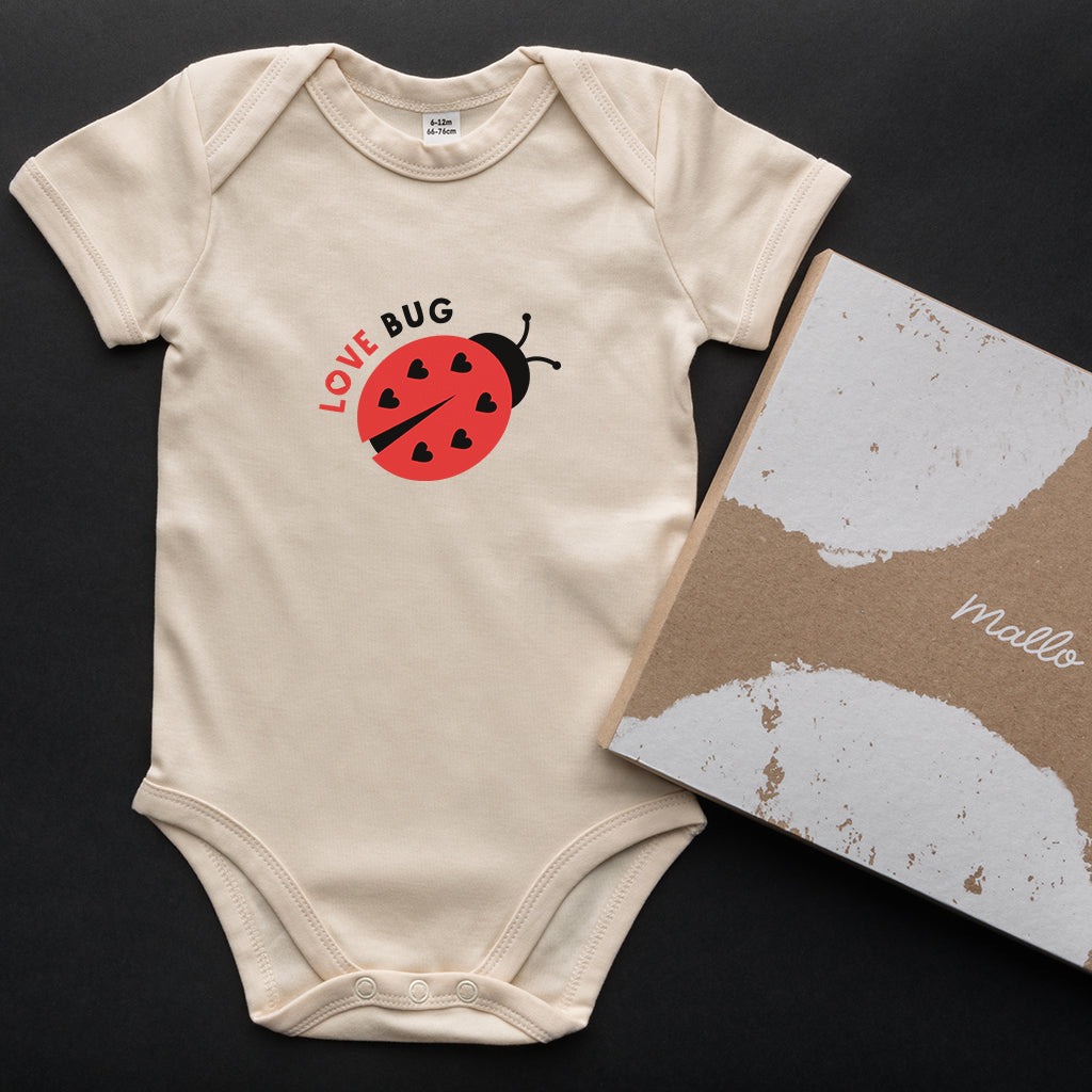 Organic Cotton Love Bug Baby Grow