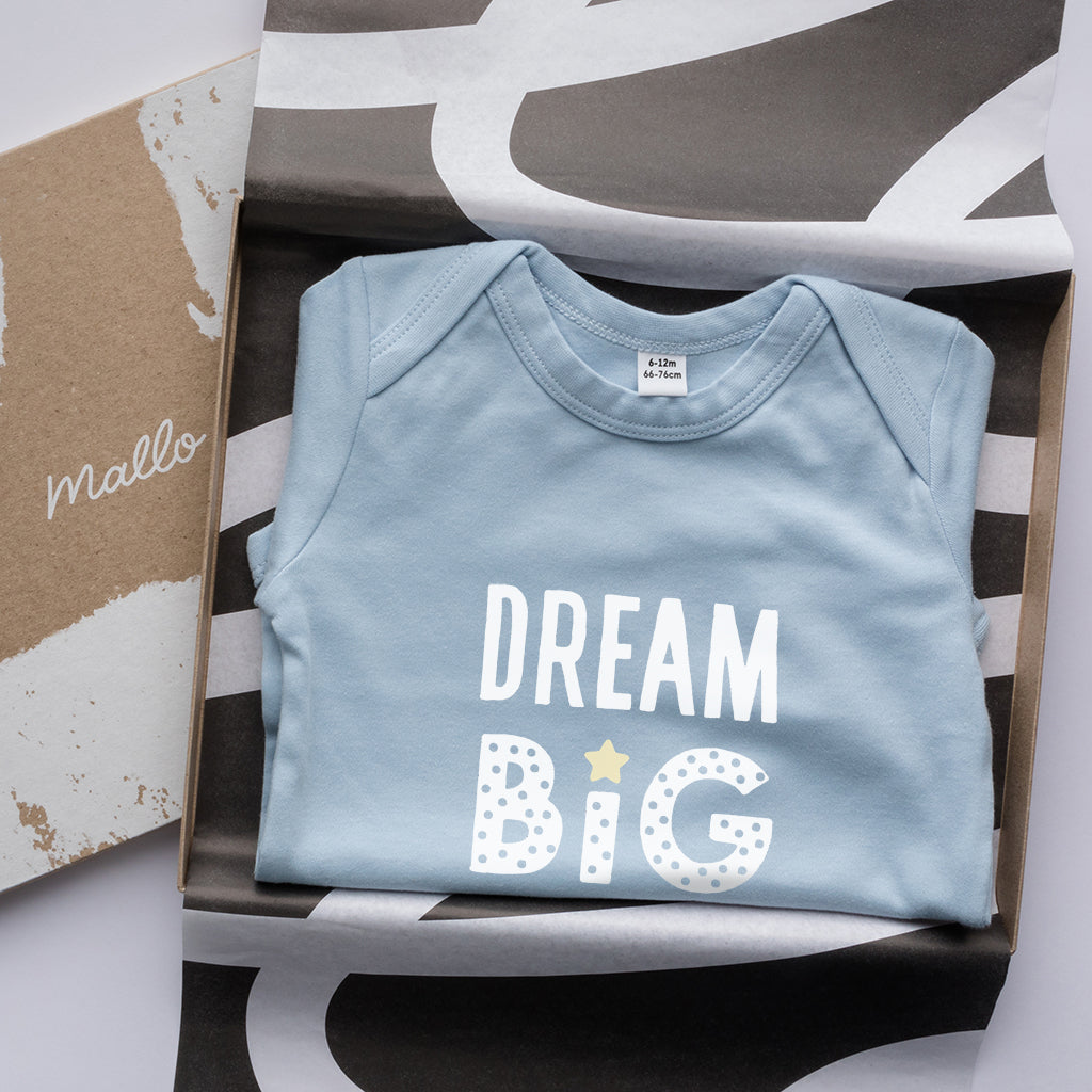 Organic Cotton ‘Dream Big Little One’ Baby Grow