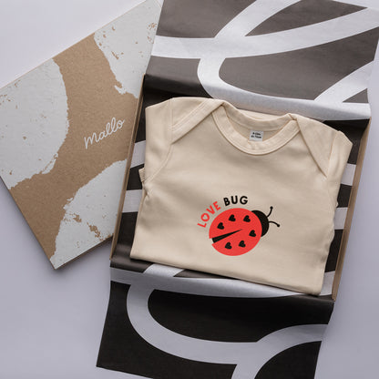 Organic Cotton Love Bug Baby Grow