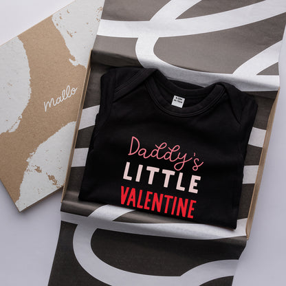 Organic Cotton 'Daddy's Little Valentine' Baby Grow