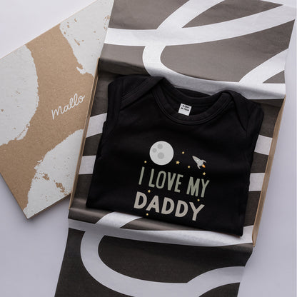 Organic Cotton 'I Love my Daddy to the Moon and Back' Baby Grow