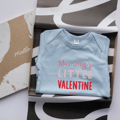 Organic Cotton 'Mummy’s Little Valentine' Baby Grow