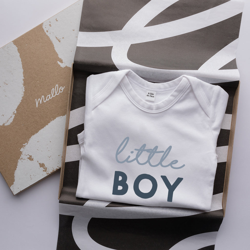 Organic Cotton 'Little Boy Big Miracle' Baby Grow