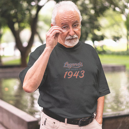 'Legends Are Born In' 80th Birthday T Shirt