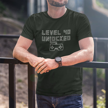 40th Birthday T Shirt For Gamers