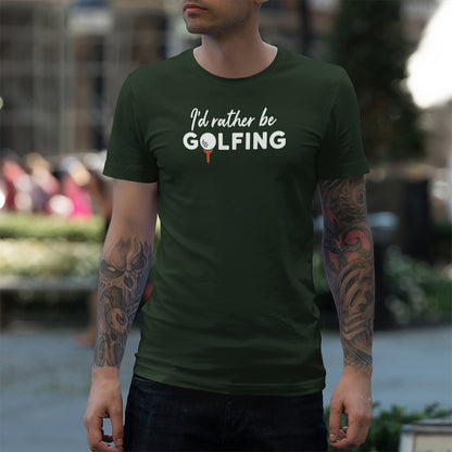 'I'd Rather Be Golfing' Cotton T-Shirt