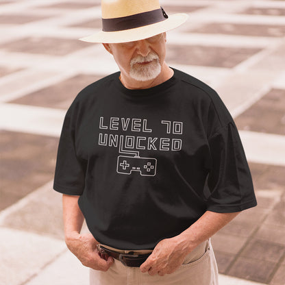 70th Birthday T Shirt For Gamers