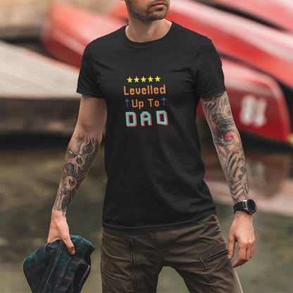 ‘Levelled Up To Dad’ Cotton Tshirt