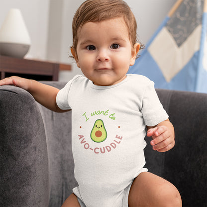 Organic Cotton 'I Want To Avo-cuddle' Baby Grow