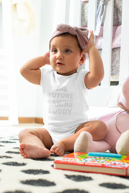 Organic Cotton 'Future Gaming Buddy' Baby Onesie