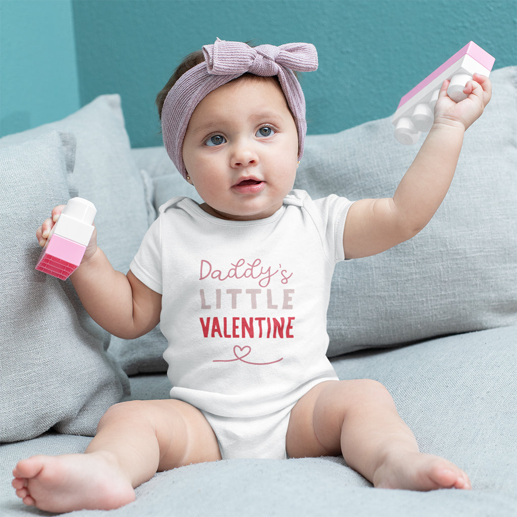 Organic Cotton 'Daddy's Little Valentine' Baby Grow