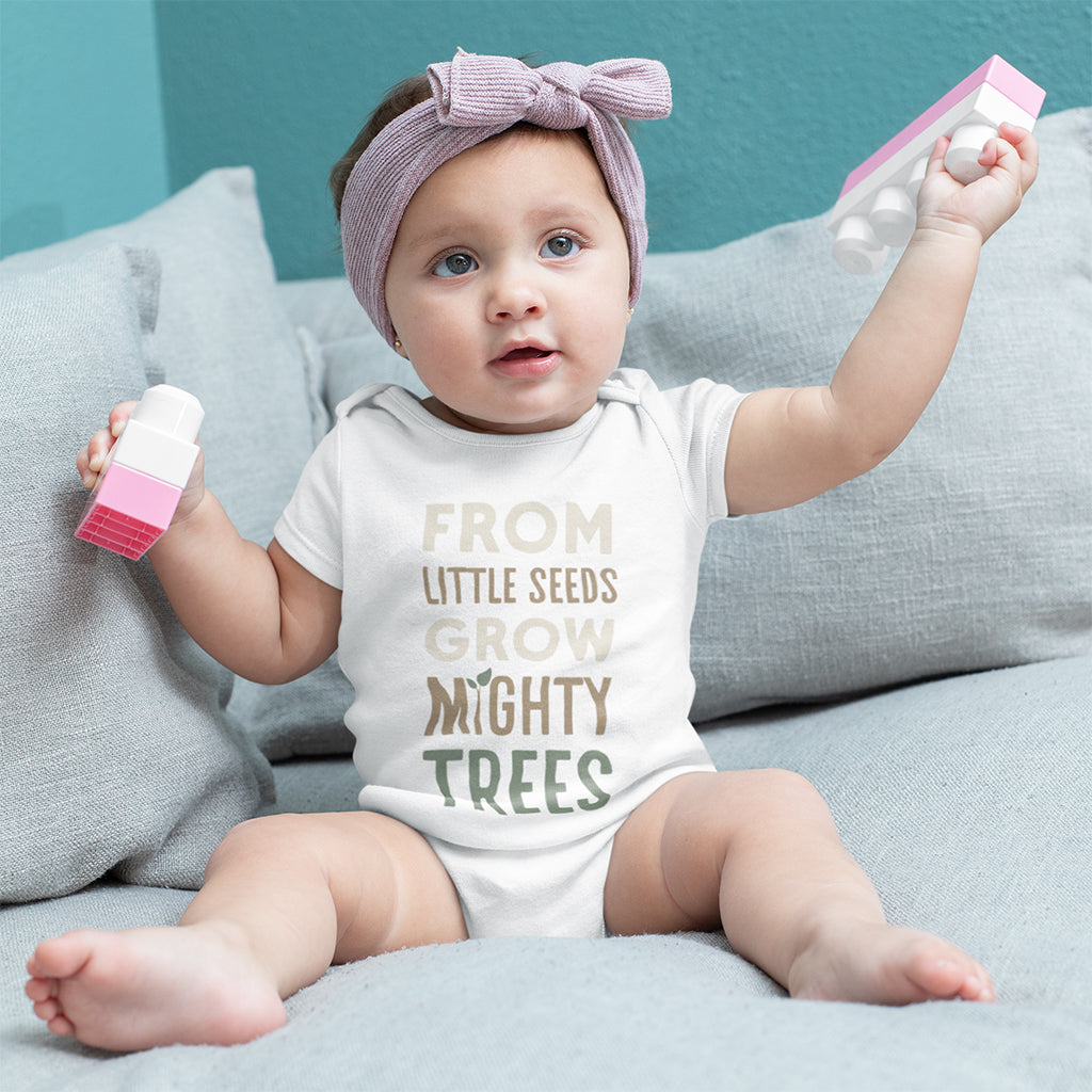 Organic Cotton ‘From Little Seeds Grow Mighty Trees’ Baby Grow
