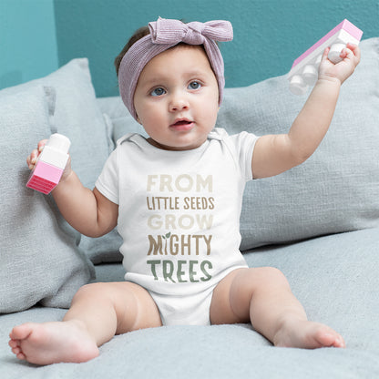 Organic Cotton ‘From Little Seeds Grow Mighty Trees’ Baby Grow