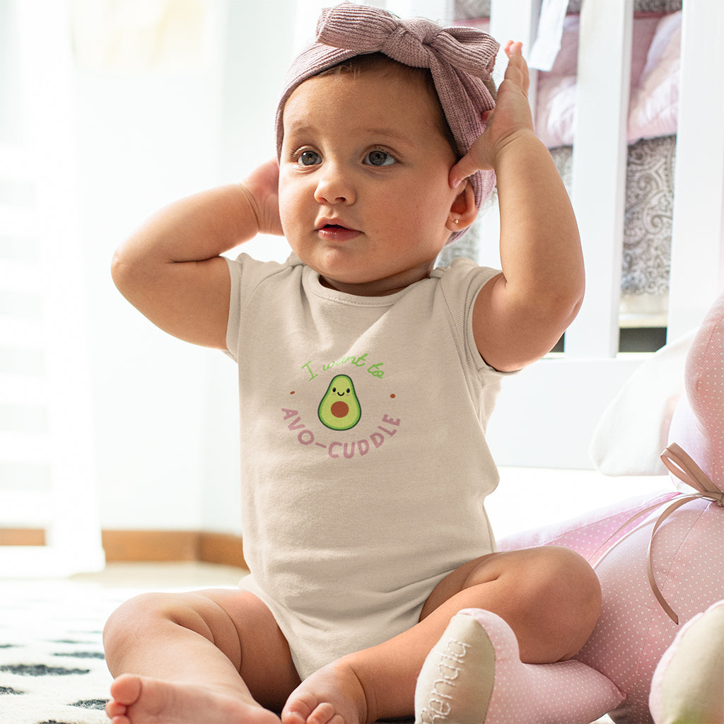 Organic Cotton 'I Want To Avo-cuddle' Baby Grow