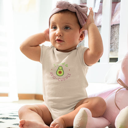 Organic Cotton 'I Want To Avo-cuddle' Baby Grow