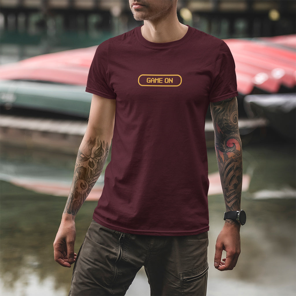 'Game On' Cotton T Shirt For Gamers