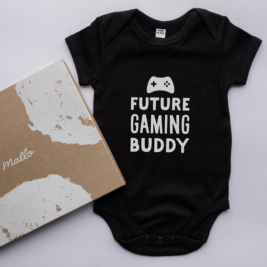 Organic Cotton 'Future Gaming Buddy' Baby Onesie